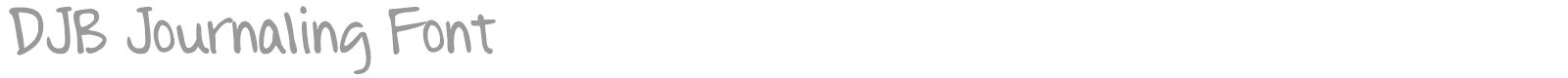 DJB Journaling font preview